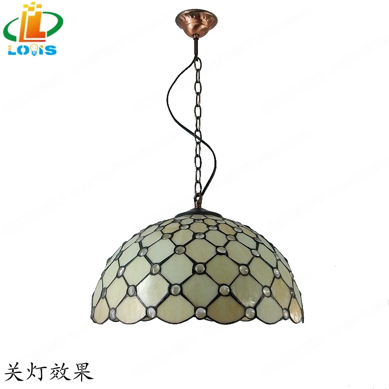 Английская Ретро хрустальная люстра 40 см Тиффани Ресторан спальни бар освещение