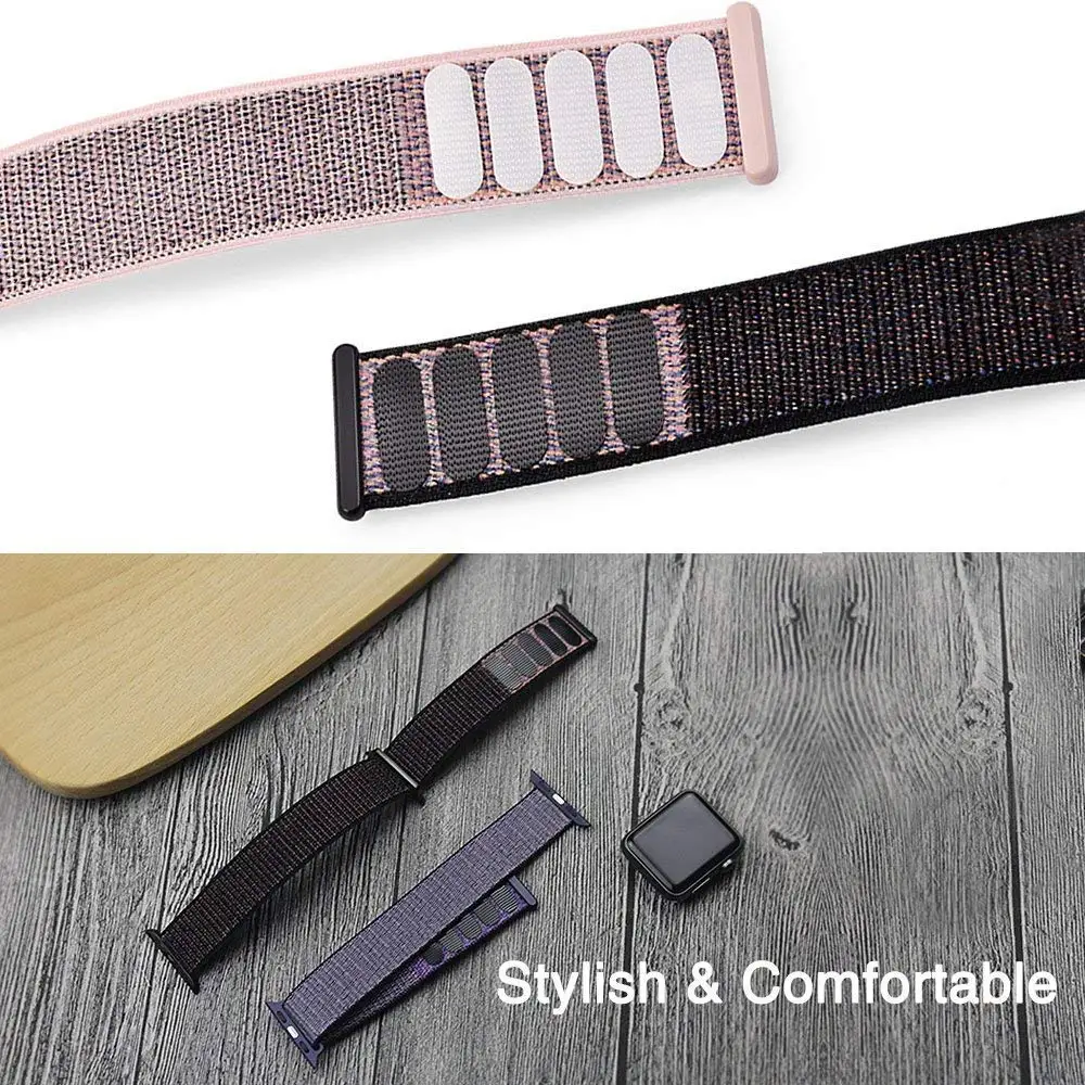 Спортивная петля для apple watch 3 iwatch band 42 мм 38 44 40 нейлоновый браслетный ремешок часов