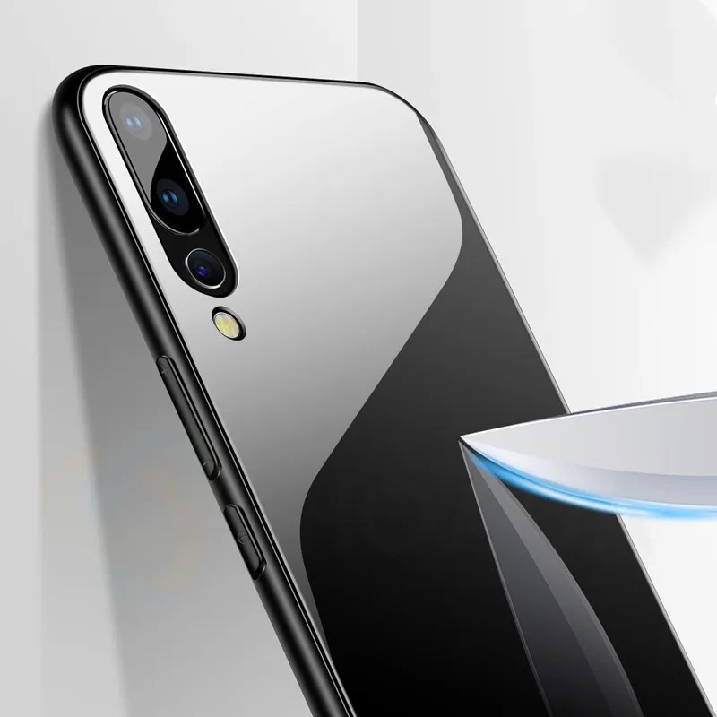 Beira Tempered Glass Case for Huawei P20 Pro Luxury Hybrid Back Cover Shockproof Sleeve Soft Frame Hard Housing For P 20 |