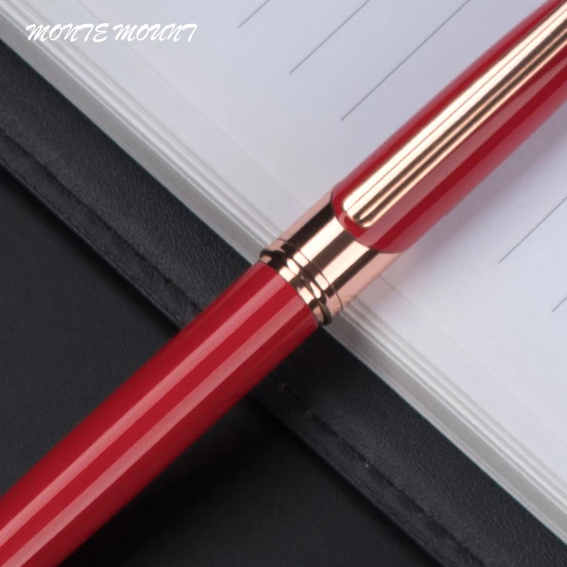 Роскошная Шариковая ручка для бизнеса красная и розовая Золотая шариковая с