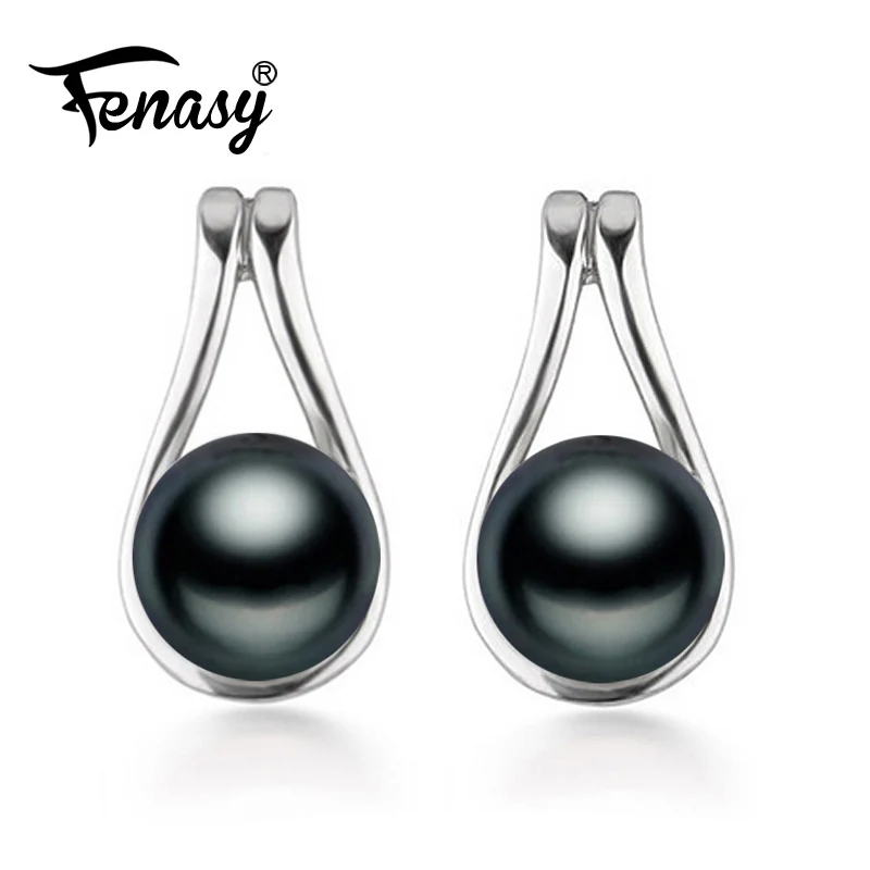 Серьги из жемчуга FENASY новинка 2018 серьги натурального для женщин винтажные