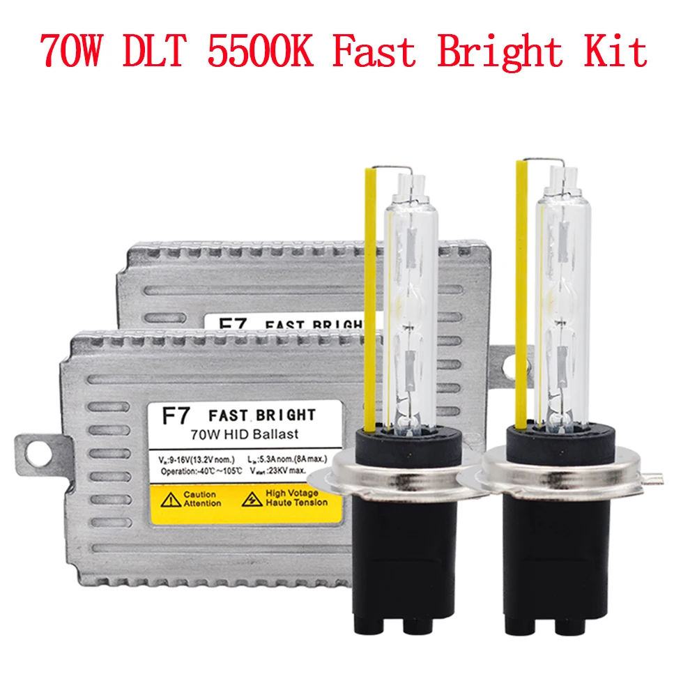 SKYJOYCE 70 Вт Xenon H7 H1 H3 H11 HB3 HB4 9012 D2H 5500K HID лампа комплект автомобильных фар AC 12V 70W DLT F7