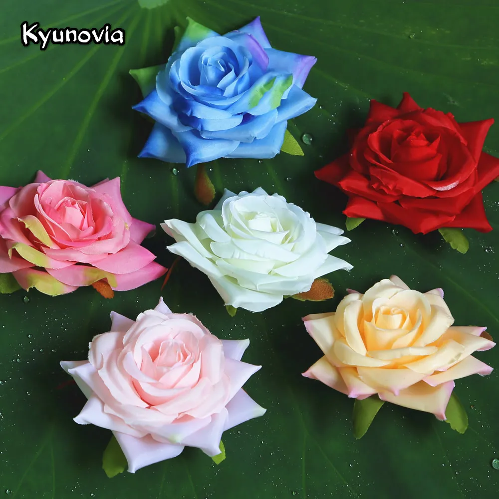 Kyunovia весенний Искусственный цветок розы голова DIY свадебный настенный венок