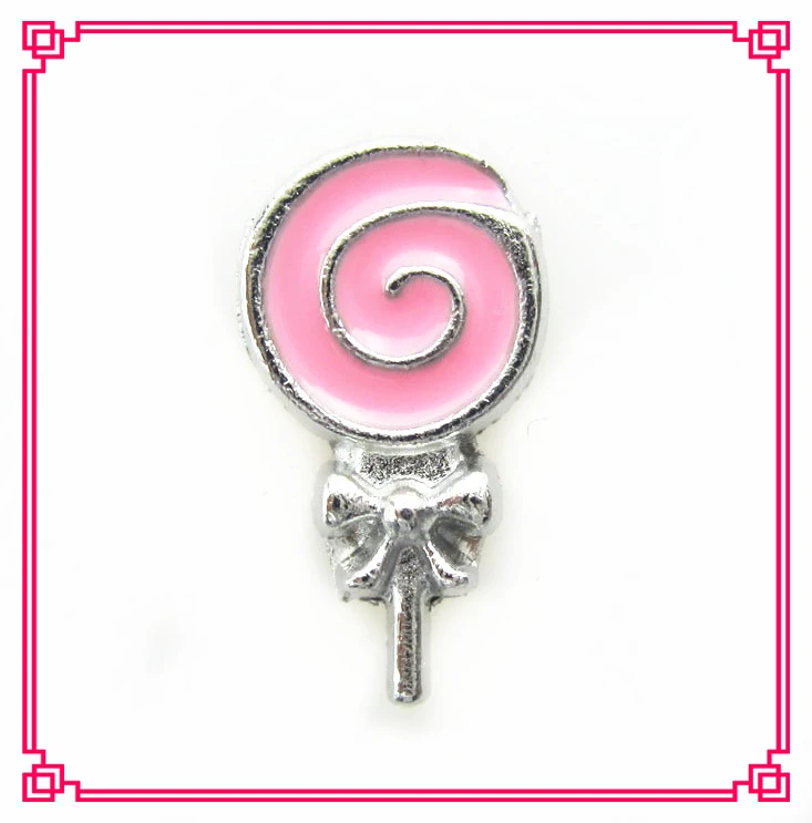 

2015 New arrive sugar-loaf lollipop floating charms living glass floating pendant lockets charms for diy jewelry