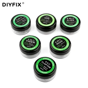 10 шт.лот A1 предварительно собранная спираль нагревательного сопротивления провод QUAD HIVE Tiger Alien сплавленные катушки Клэптона предварительно собранная намотка RBA RDA Атомайзер