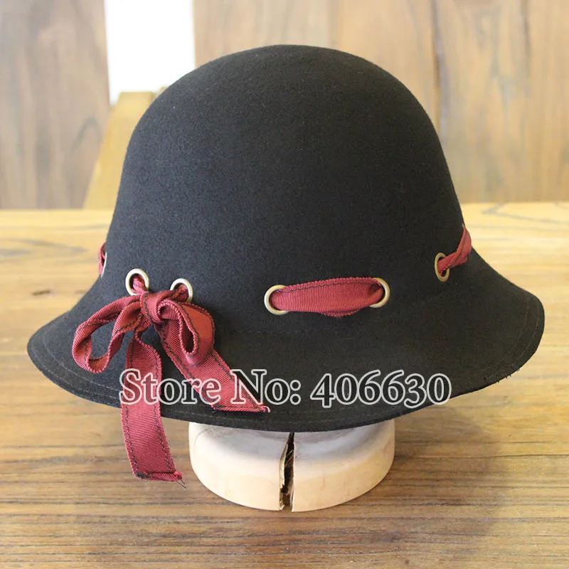 

Fashion Winter Wool Bucket Hats Women Felt Cloche Hats Female Chapeau Free Shipping PWFR079