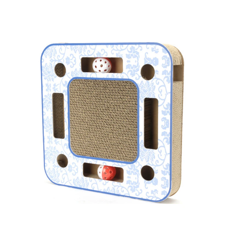 Smartpet гофрированный бумажный кошачий скребок с мяч квадратный домашних животных