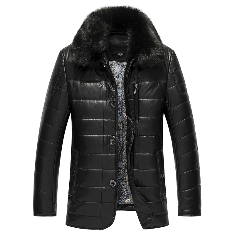 LONMMY 6XL 7XL 8XL длинный кожаный Тренч, мужские куртки, повседневная кожаная куртка из искусственной замши с меховым воротником, Мужская ветровка зима