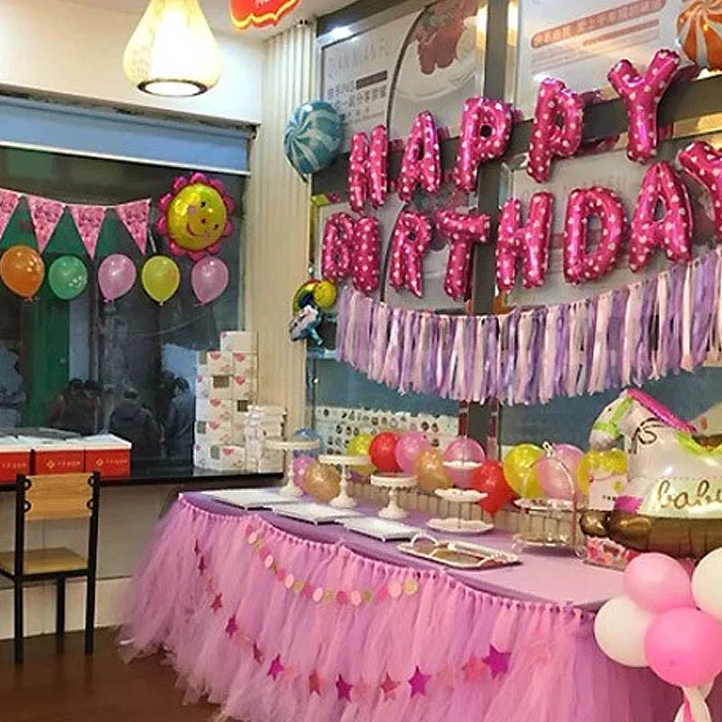 1 Roll Table Skirt for Wedding Party Banquet Table Decoration Soft Christmas Table Skirt Valentine's Day Desk Cloth Home Textile