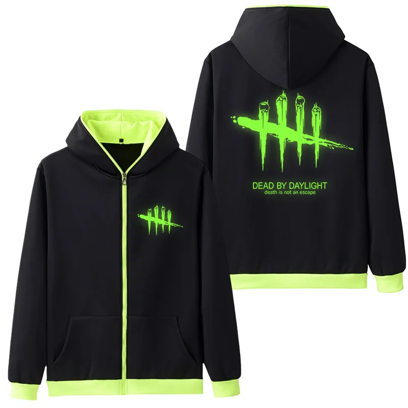 Игра Dead by Daylight логотип мужские толстовки Косплей пальто одежда Повседневная Толстовка светящаяся куртка унисекс Толстовка