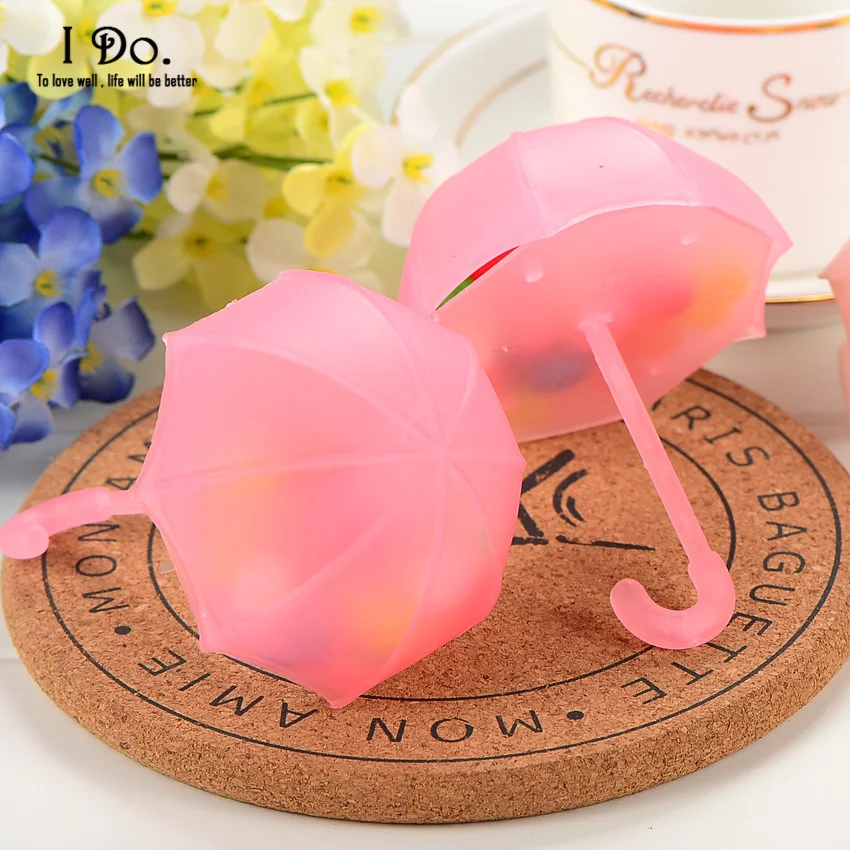 Бесплатная доставка 10 шт. коробочки для свадебных сувениров с зонтиками