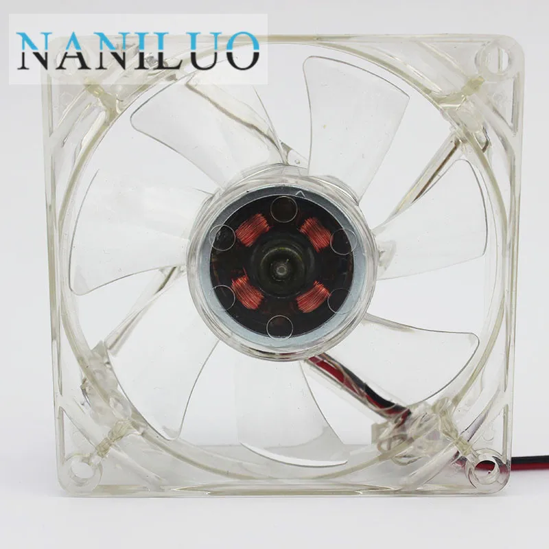 Компьютерный Вентилятор NANILUO для ПК 80 мм с 4ea светодиодами 8025 8 см бесшумный