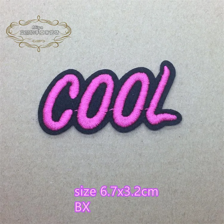 1 pcs OMG cool Love BAM BOOM words embroidered iron on patches cloth accessories bag hat repair Appliques phone decor diy | Дом и сад