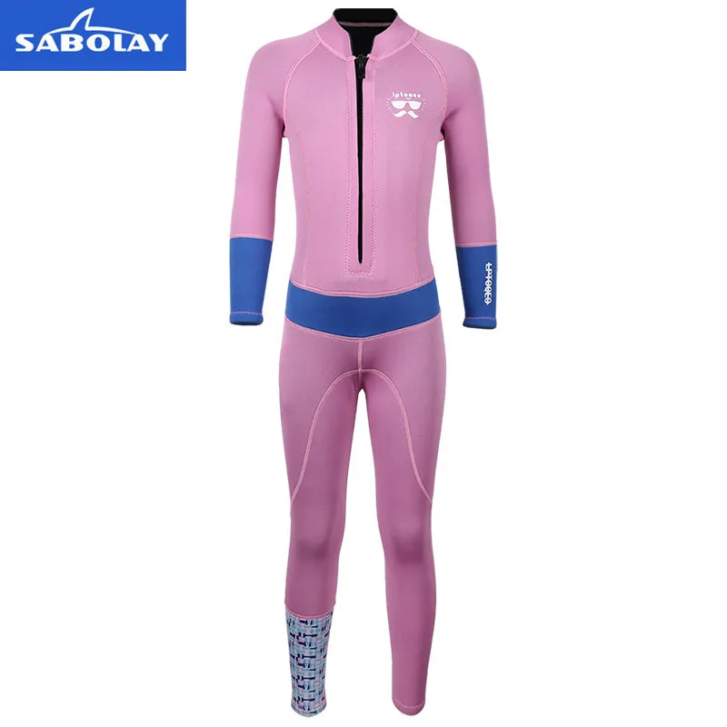 Детский неопреновый костюм для дайвинга 2 мм цельный гидрокостюм детский