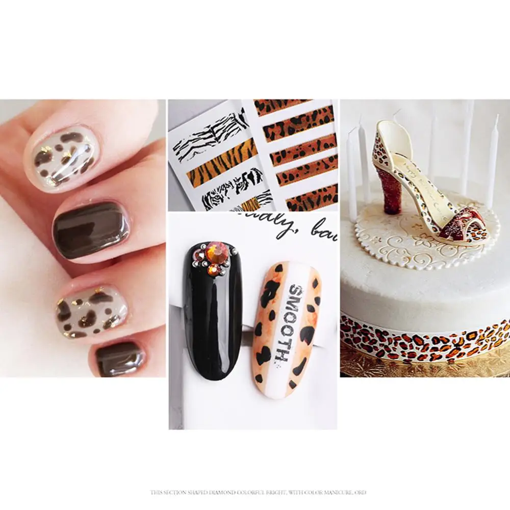 8 видов конструкций набор стикеров для ногтей черная неправильная форма