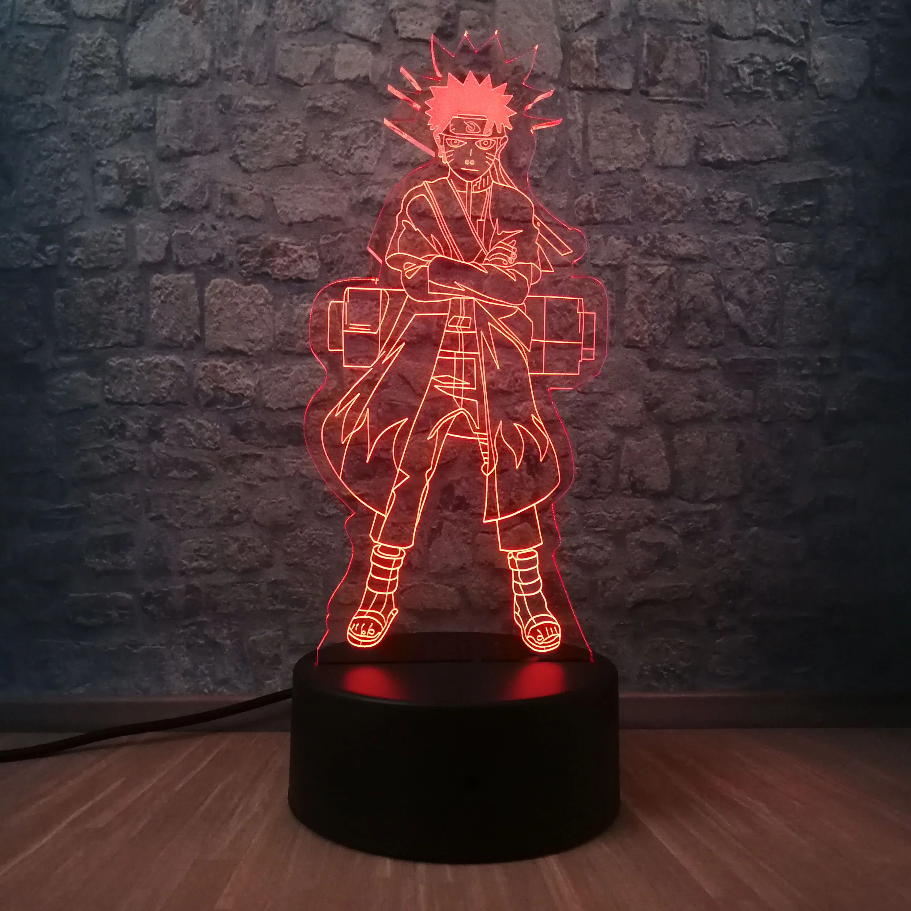 Новинка фигурка Uzumaki Наруто 3D светодиодный светильник домашний ночник