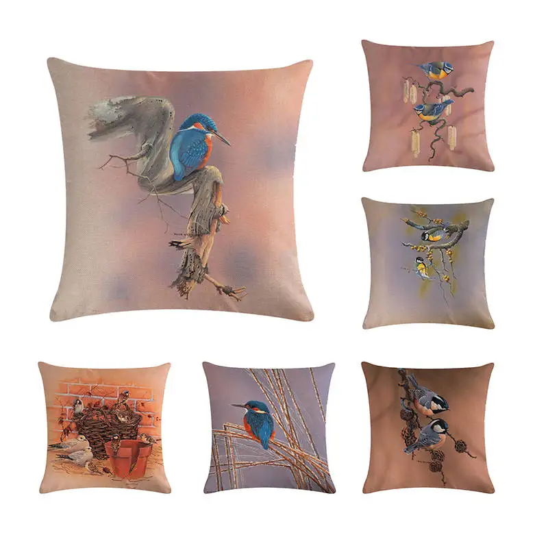 

Наволочки 45*45 см kingfisher Birds, подушки с узором, декоративные наволочки для дома, дивана, офисного кресла, декор ZY301