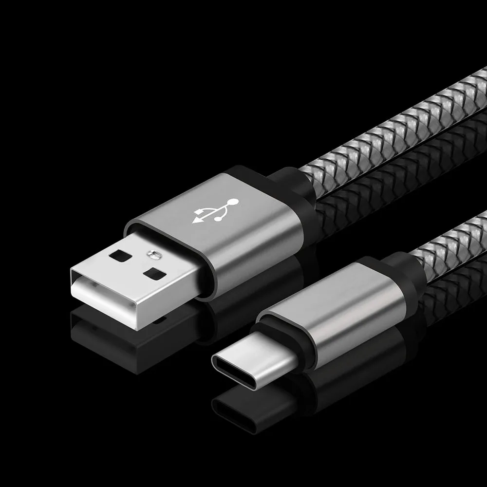 1~ 3 м Прочный Плетеный тканый type-C USB-C кабель для зарядки и синхронизации данных для samsung S8 Note 8 для Oneplus 5 3 2 LG G5 G6 Лот