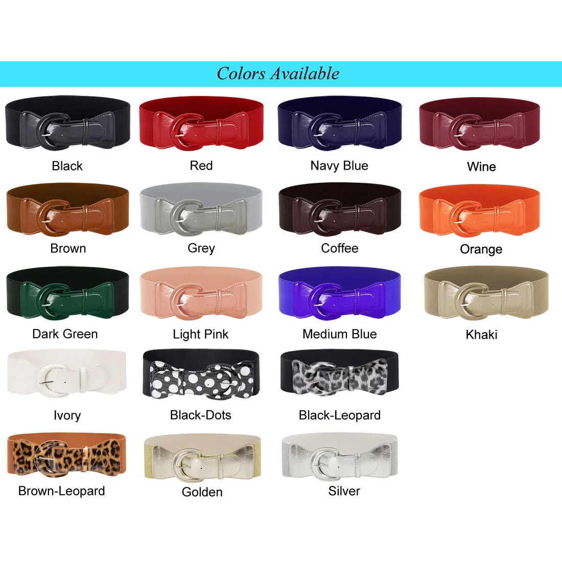 Женская Ретро широкая искусственная кожа Пряжка эластичный пояс красный