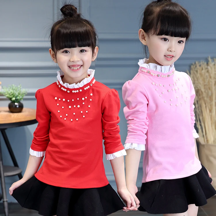 Детская одежда 2019 Осенние рубашки для девочек блузка детская хлопковая рубашка