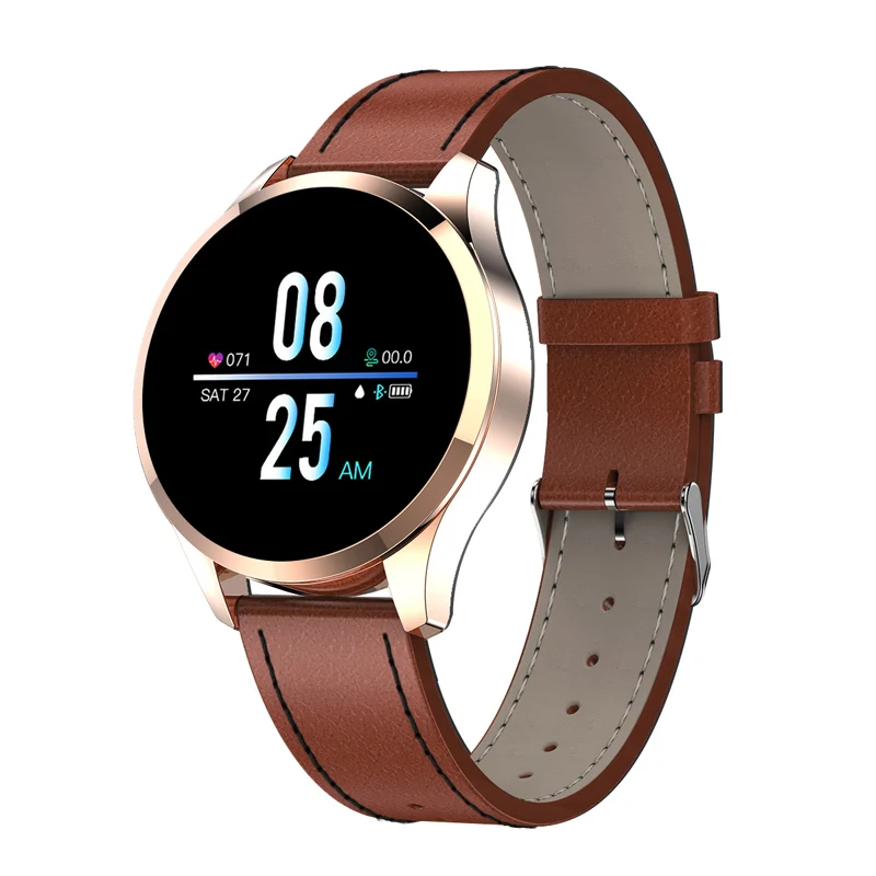 Q9 Gold leater Умные часы с Bluetooth Q9, водонепроницаемые, с напоминанием о звонках, умные часы для мужчин, с монитором сердечного ритма, фитнес-трекер, Android, IOS, телефон - Цвет: Q9 Gold leater
