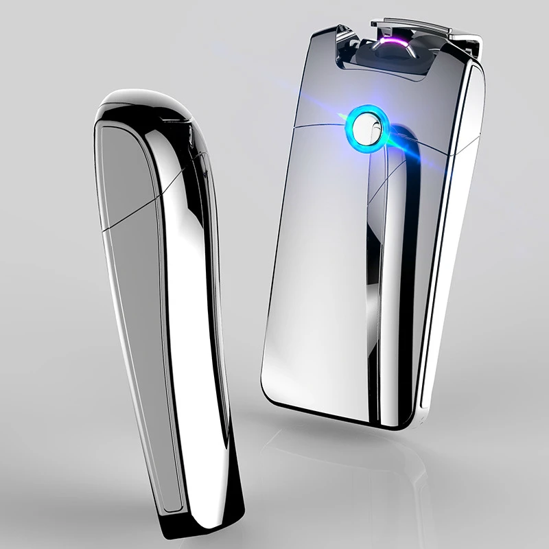Новая Металлическая ветрозащитная зажигалка с USB-зарядкой и импульсной дугой