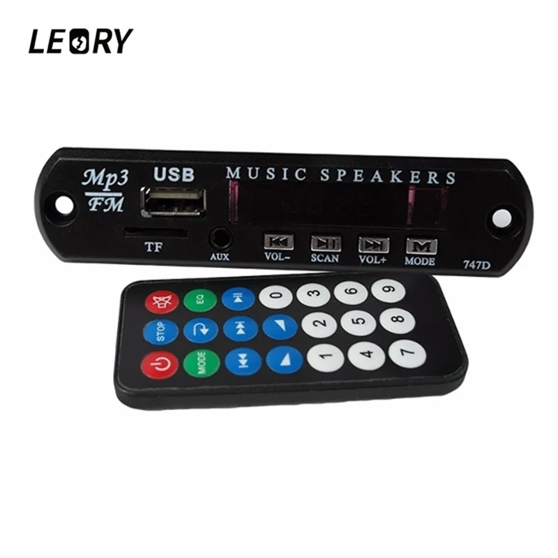 LEORY 1 шт. мини MP3 декодер плата mp3-плеер модуль с пультом дистанционного управления USB TF Разъем для карты MP3 WAV декодирующая плата усилитель