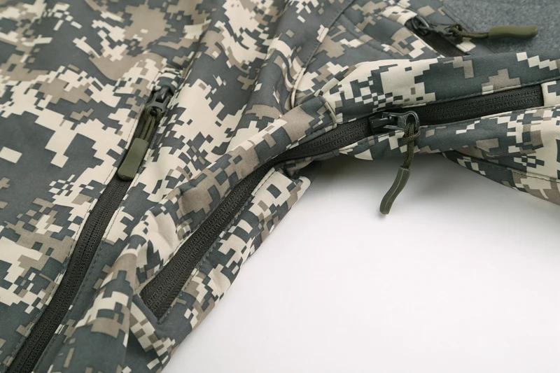 Открытый Военно-тактические мягкая куртка мужская ветронепроницаемая Водонепроницаемая теплая Пальто Камуфляж с капюшоном тепловой Спортивная ветровка
