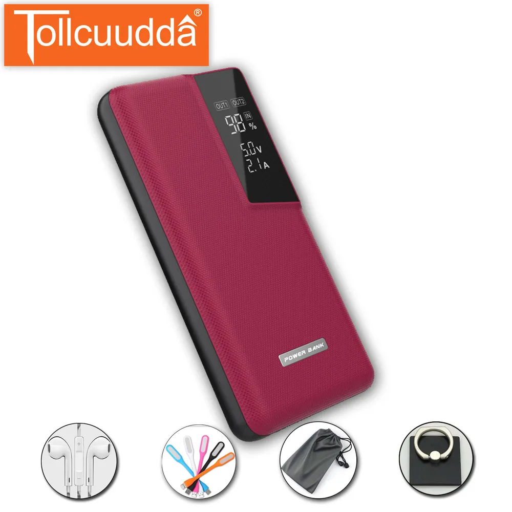 Tollcuudda 20000 мАч Powerbank Внешний батарея Портативный зарядки телефона зарядное
