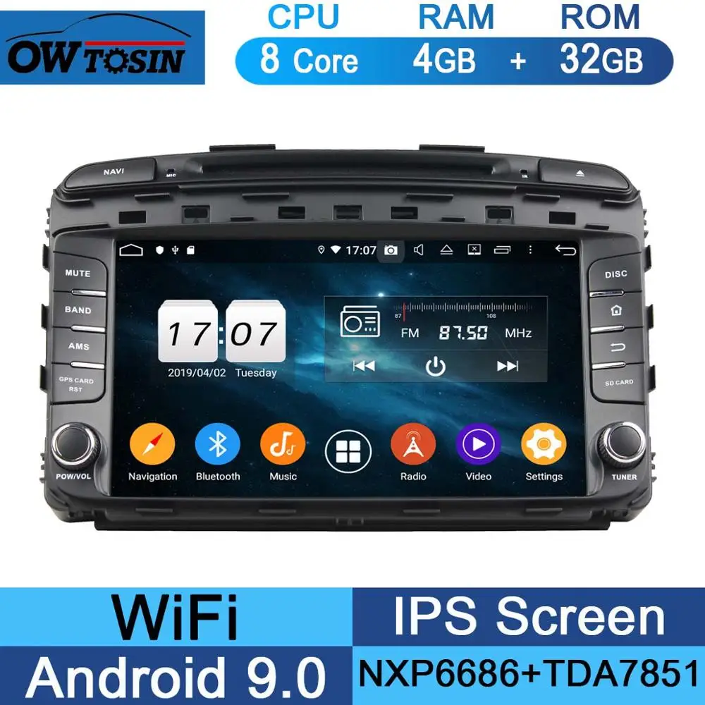 32G " ips 8 Core 4G ram+ 64G rom Android 9,0 автомобильный DVD радио мультимедиа gps Navi для Kia Sorento DSP CarPlay Parrot BT стерео - Цвет: 32G