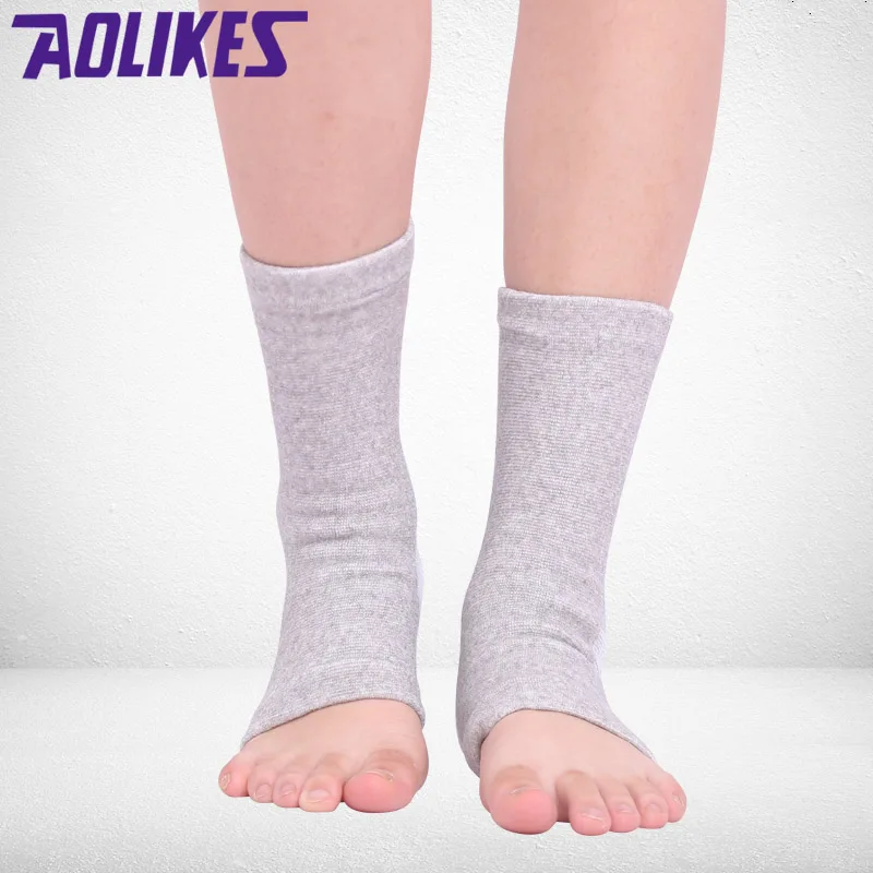 AOLIKES 1 шт. эластичный бандаж для поддержки лодыжки, спортивный бандаж для защиты лодыжки, бамбуковый бандаж для лодыжки, защитный бандаж для бадминтона