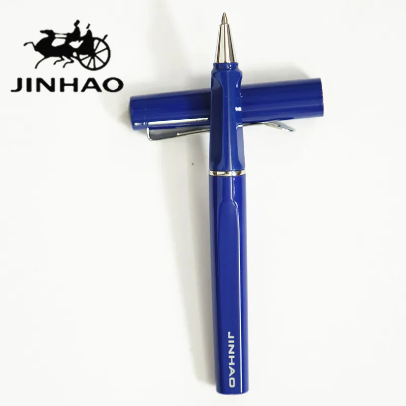 Jinhao Ручка-роллер Роскошная 599 шестицветная деловая металлическая шариковая ручка наконечник плоская ручка зажим 0,7 мм черный Заправка может настроить логотип - Цвет: As shown