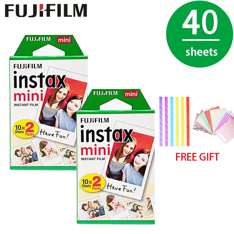 40 листов Fujifilm Instax Mini фотобумага для мгновенной печати с белыми краями 8 9 7s 70 25 50s 90 2