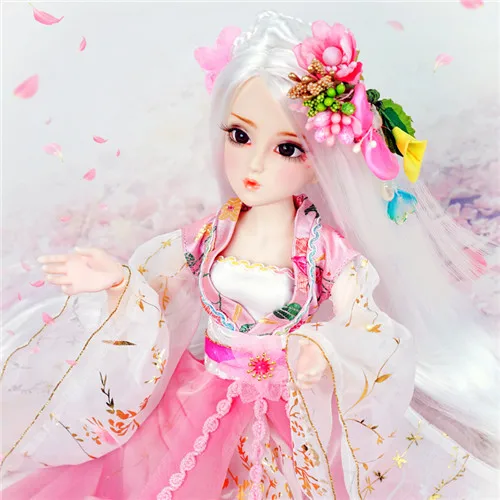 FLOWER FAIRY 1/4 BJD кукла 45 см DQ принцесса куклы новое поступление SD кукла с наряд элегантное платье парики Shose шляпа макияж и трубка - Цвет: FLOWER FAIRY