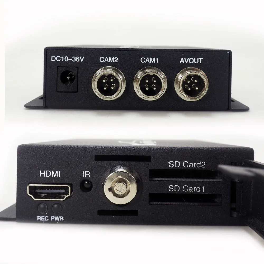 Новейший 2CH мини видеорегистратор в реальном времени HD 1080P 2 канала SD dvr поддержка