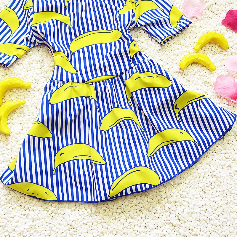 one piece swimsuit stripe swimming suit for kids children girl bathing suits clothes swimwear with headband banana print | Спорт и