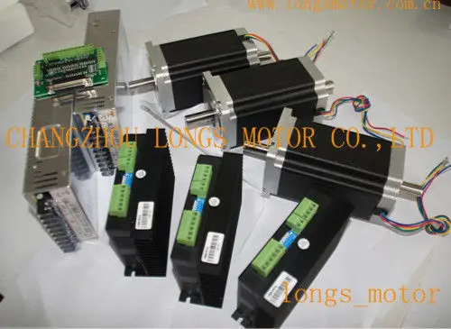 

US Ship 3Axis Nema 34 Stepper Motor 1600oz DUAL SHAFT 3.5A & stepper motor driver DM860A CNC Router or Mill--LONGS MOTOR