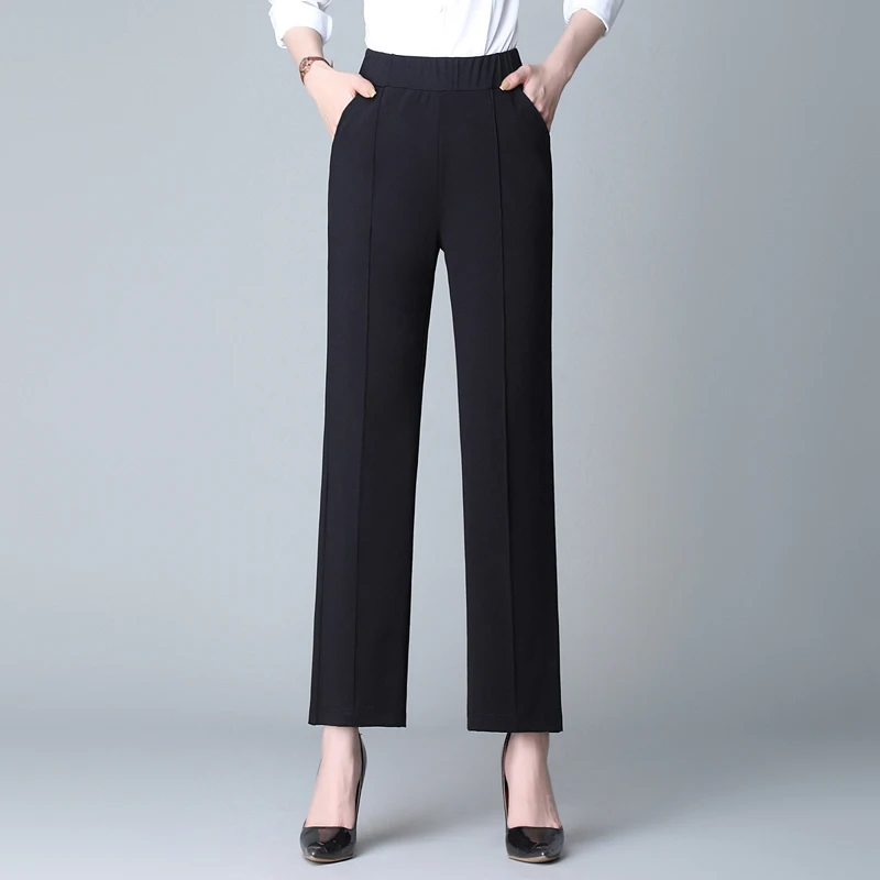 GIGOGOU Высокая Талия Для женщин брюки Повседневное ПР формальные шаровары деловая