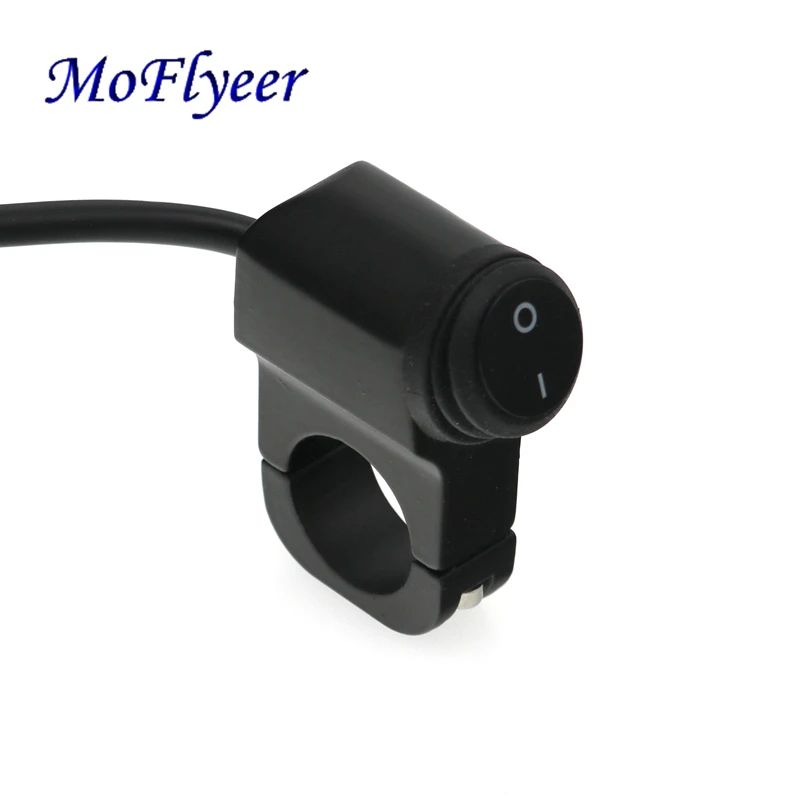 MoFlyeer Motorcycle CNC Aluminium Alloy Switches 12V 7/8&quot 22mm Handlebar Headlight Switch Waterproof | Автомобили и мотоциклы