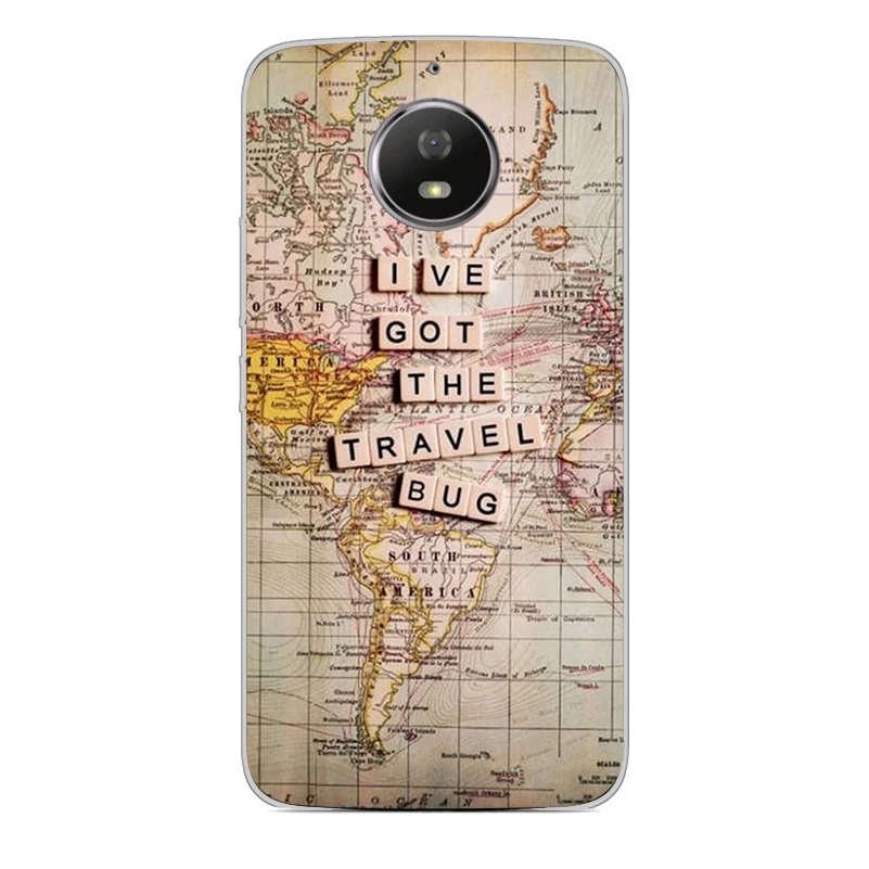 Ciciber чехол для телефона Motorola Moto G6 G5 G4 G5S M мягкий TPU E5 E4 Z2 Z3 C Play Plus Go X4 One Power Back World Map |
