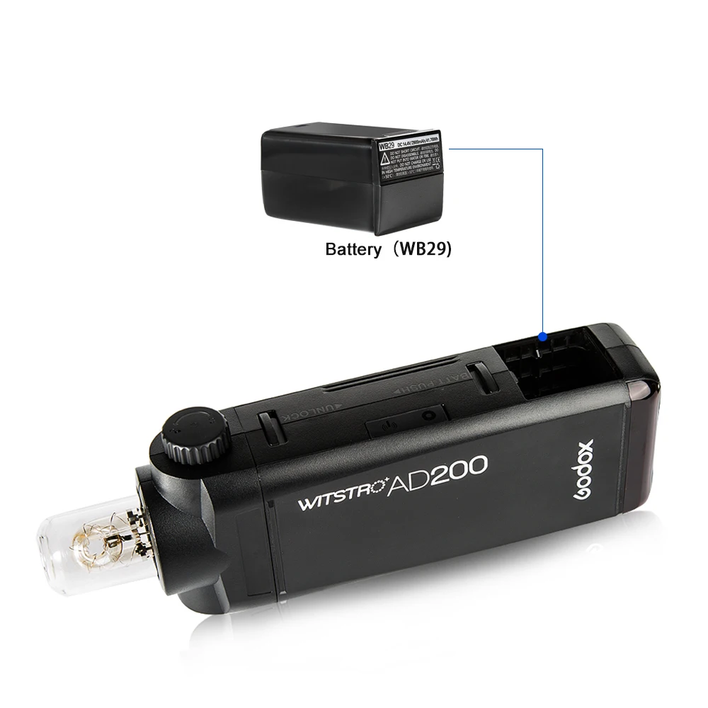 Godox WB29 Батарея пакет для AD200 Flash 14 4 В 2900 мАч (AD200 WB 29)|flash flash|flash packflash 2 |