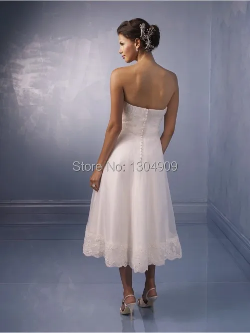 Charming Lace/Organza/Satin Strapless Sheath/Column Wedding Dresses | Свадьбы и торжества