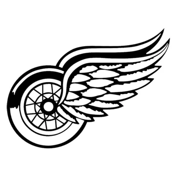 Black 25 см в ширину Detroit Red Wings высечки виниловый автомобиль Декаль для автомобиля грузовика лобовое стекло бампер наклейка водонепроницаемый Современный художественный Декор автомобиля L169 - Название цвета: Black