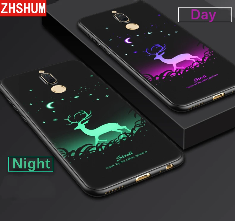 ZHSHUM 3D светящийся чехол для Huawei mate 10 lite мягкий телефона силиконовые лампа тпу