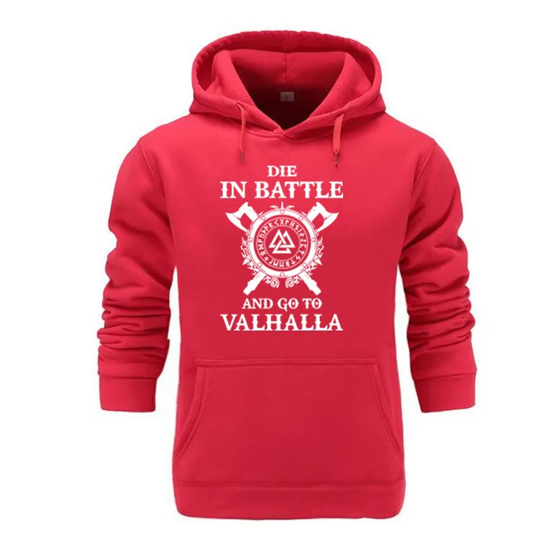 Odin Викинги Толстовка для мужчин Die In Battle And Go To Valhalla модные толстовки Зима Осень Хип Хоп Уличная