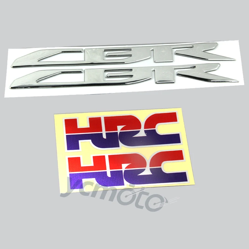 Для Honda HRC CBR 600RR 1000RR 300R 250R 650F 500R CBR600 F4i Мотоцикл 3D Хром логотип наклейки обтекатель