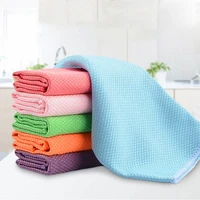 portable dishcloth kitchen washing towel cleaning rags 3 pcs random color multifunction glass window cleaning cloth