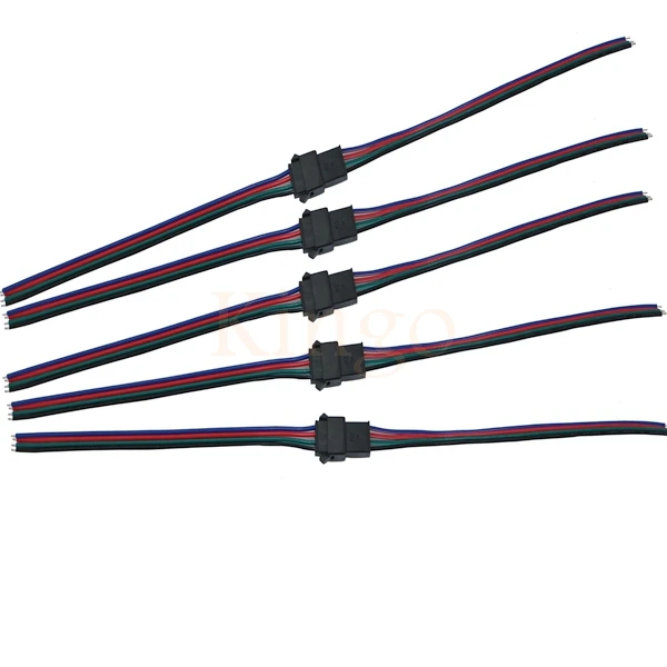 10 пар 4 PIN RGB Разъем кабель адаптер с 15 см провод для 3528 5050 SMD светодиодные ленты
