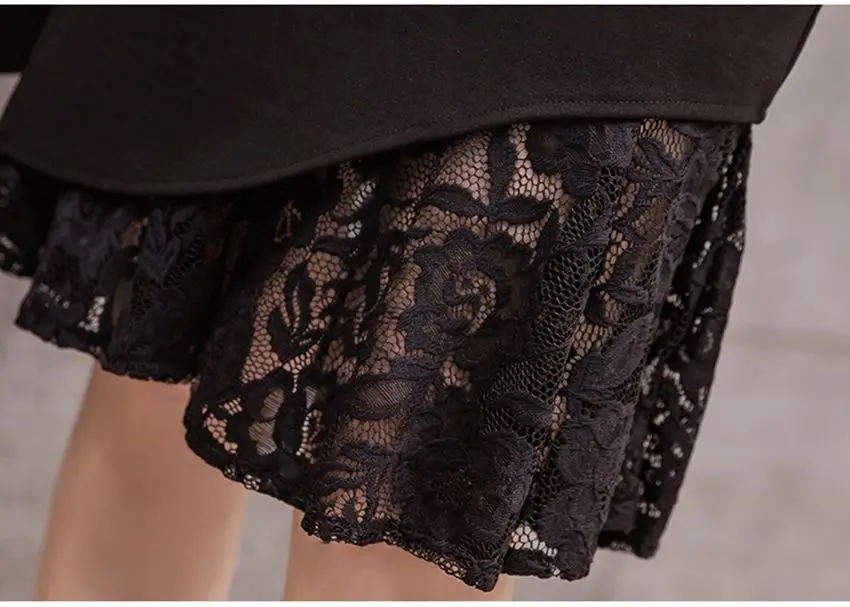 SEXMKL Faldas Mujer Moda Женщины Высокой Талией Кружевные Лоскутные Юбки Корейская Уличная Одежда Юп Femme Midi Юбка-Карандаш Плюс Размер
