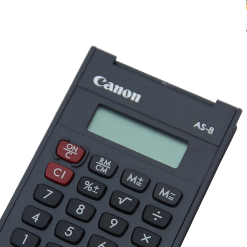 1pcs Canon AS-8 Rotating Hard Cover Calculator Mini Portable Daily Travel Office Computer